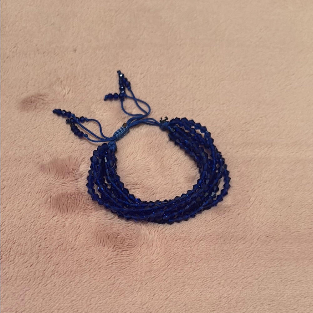 Elegant Blue Beaded Bracelet